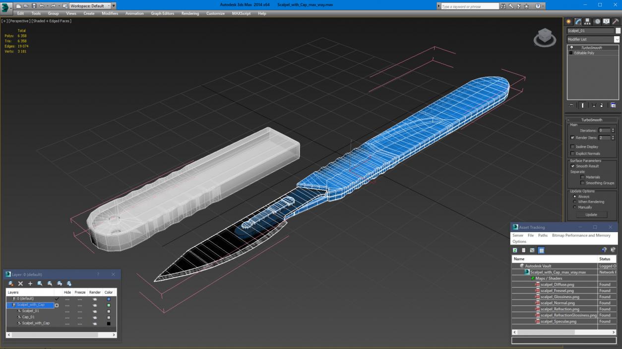 3D Scalpel with Cap