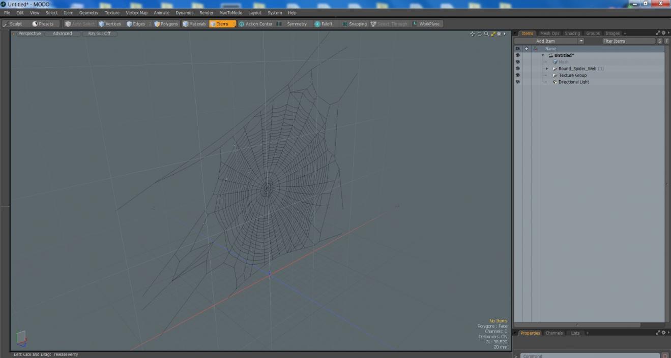 3D Round Spider Web 2 model