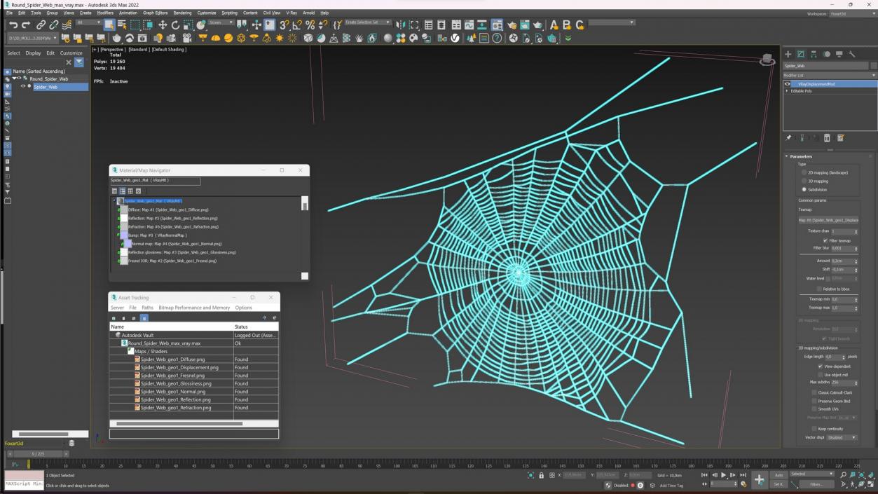 3D Round Spider Web 2 model