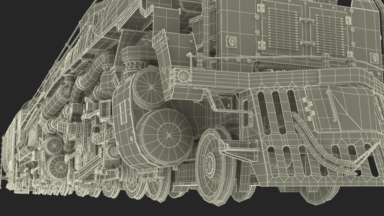 3D model Locomotive Big Boy with Trailed Tender 2