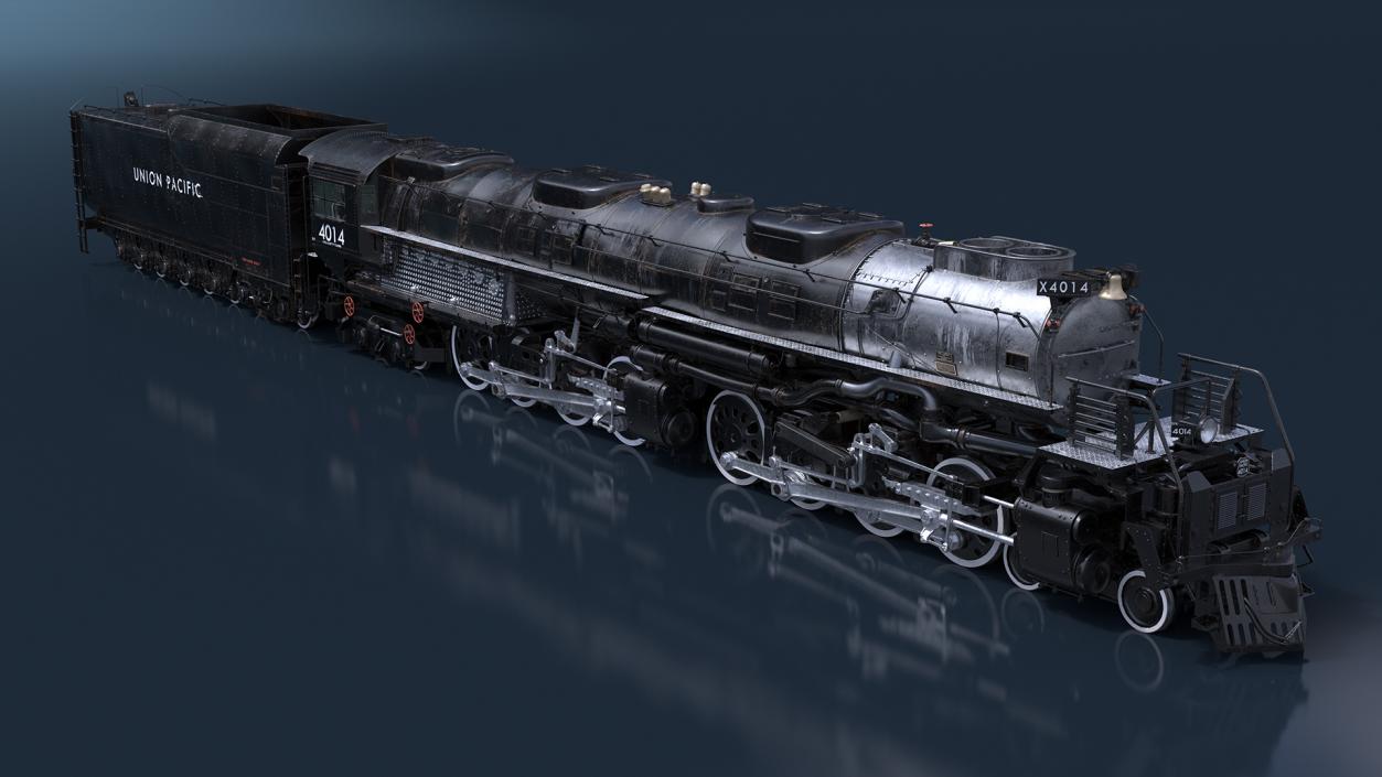 3D model Locomotive Big Boy with Trailed Tender 2