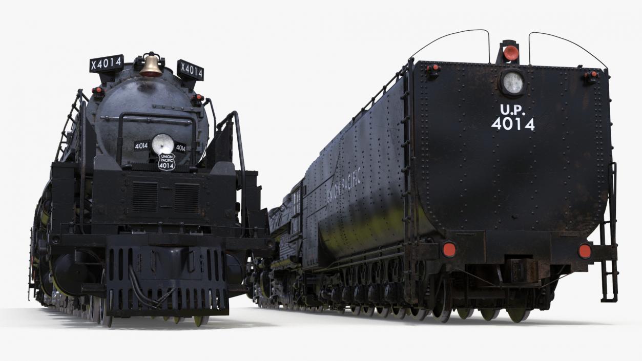 3D model Locomotive Big Boy with Trailed Tender 2