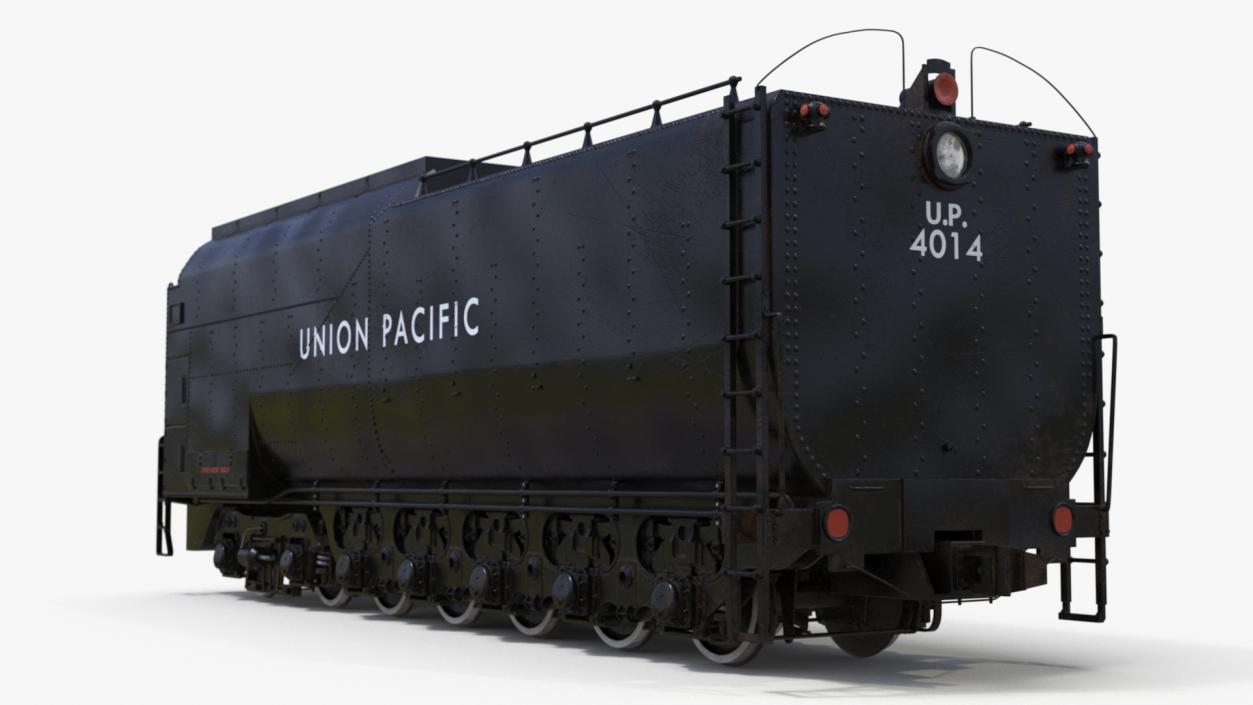 3D model Locomotive Big Boy with Trailed Tender 2