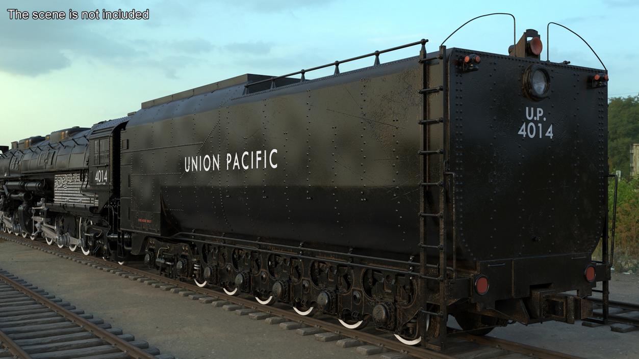 3D model Locomotive Big Boy with Trailed Tender 2