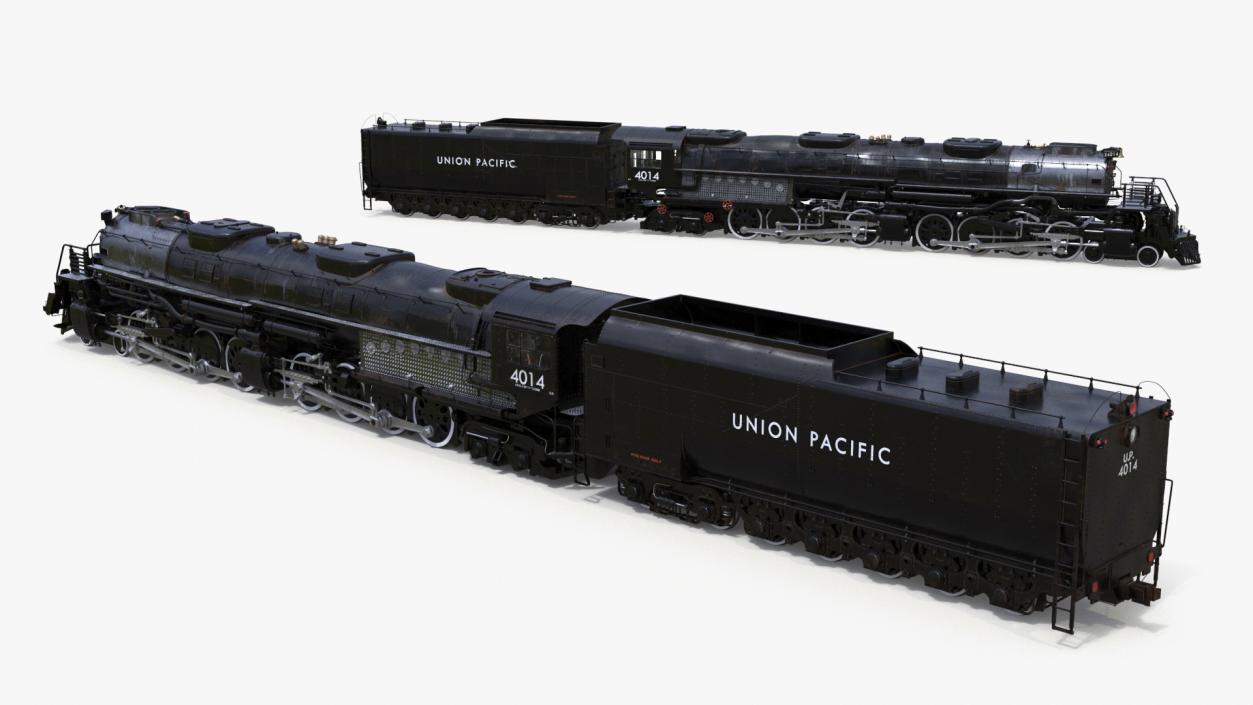 3D model Locomotive Big Boy with Trailed Tender 2