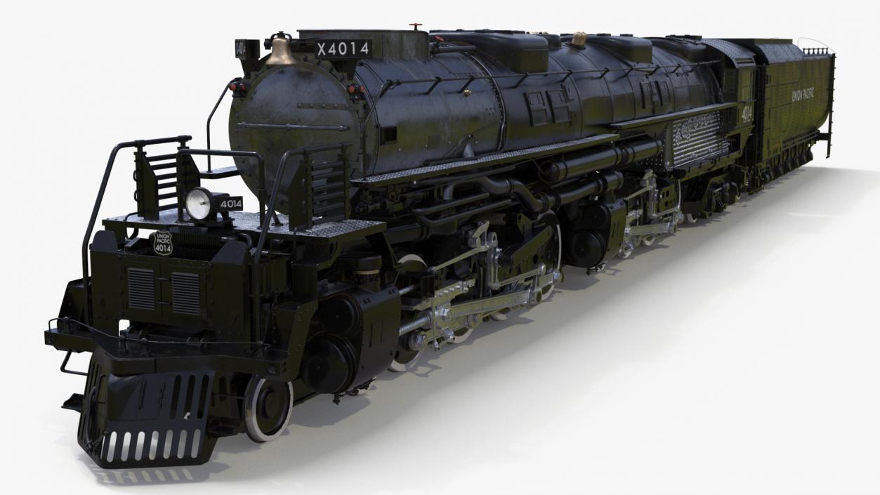 3D model Locomotive Big Boy with Trailed Tender 2