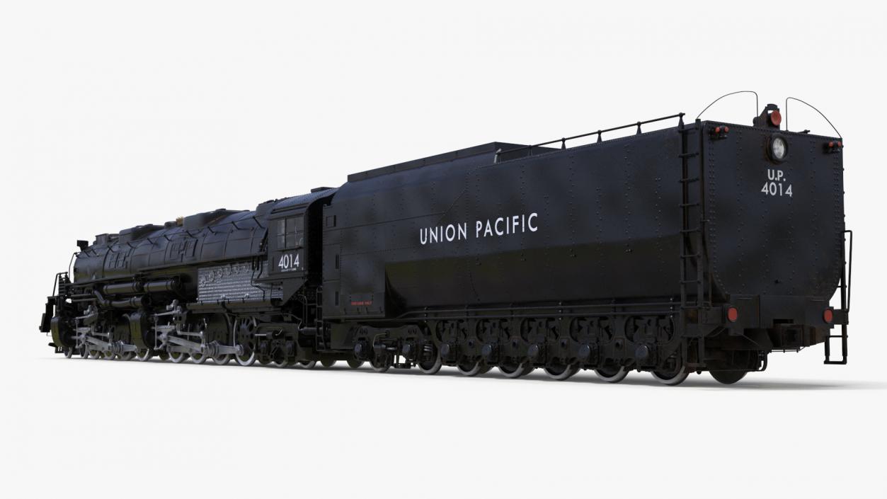 3D model Locomotive Big Boy with Trailed Tender 2