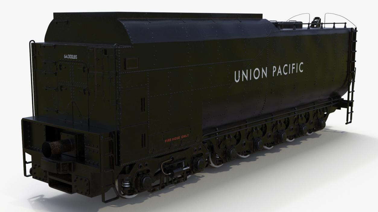 3D model Locomotive Big Boy with Trailed Tender 2