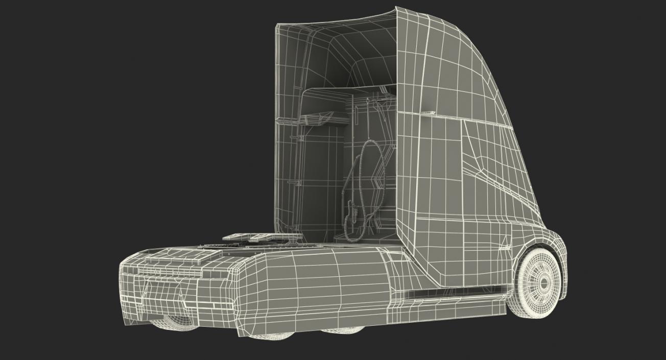 3D Tesla Semi Truck Rigged model