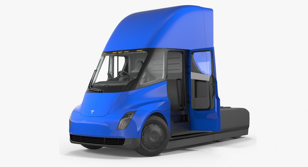 3D Tesla Semi Truck Rigged model