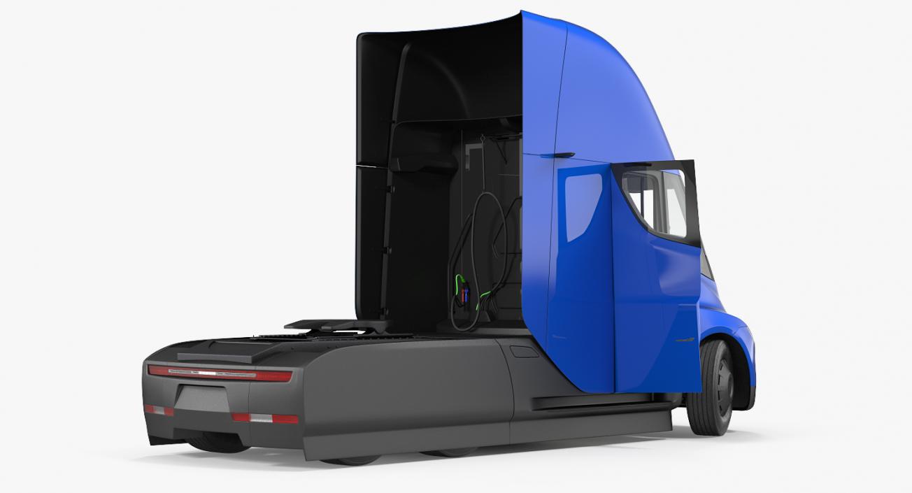 3D Tesla Semi Truck Rigged model