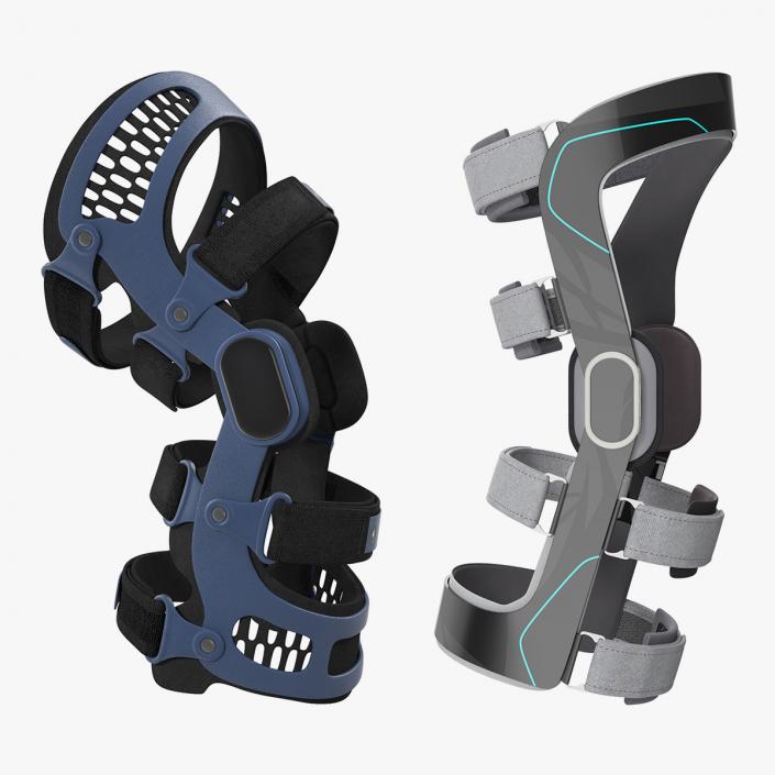 Knee Braces Collection 3D