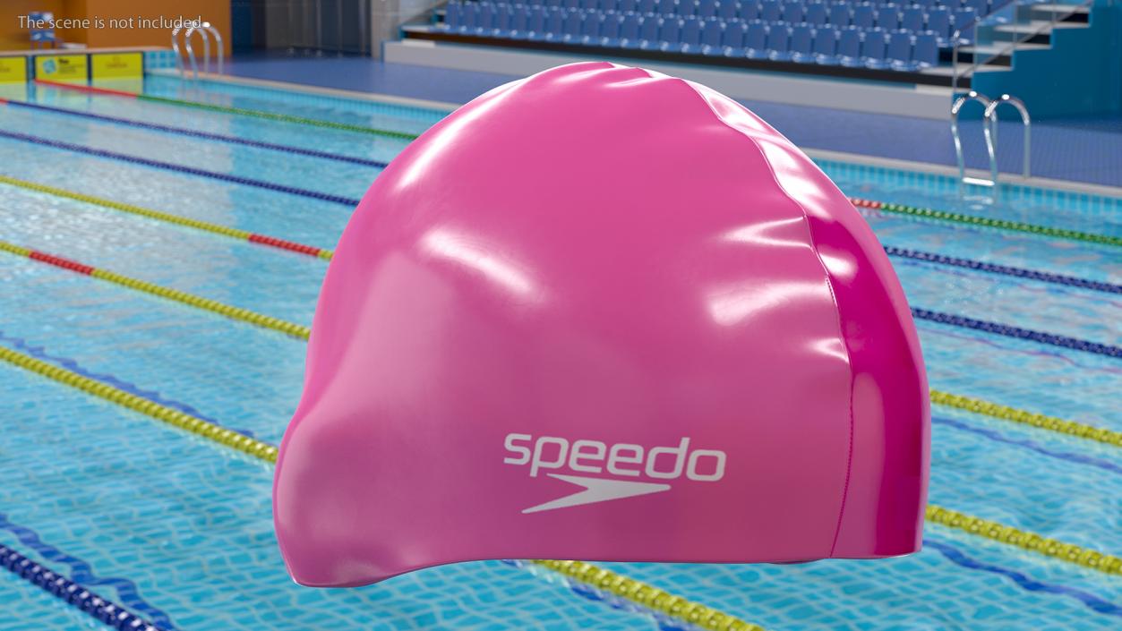 3D Speedo Pink Swim Cap on Mannequin model