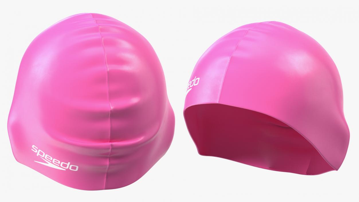 3D Speedo Pink Swim Cap on Mannequin model