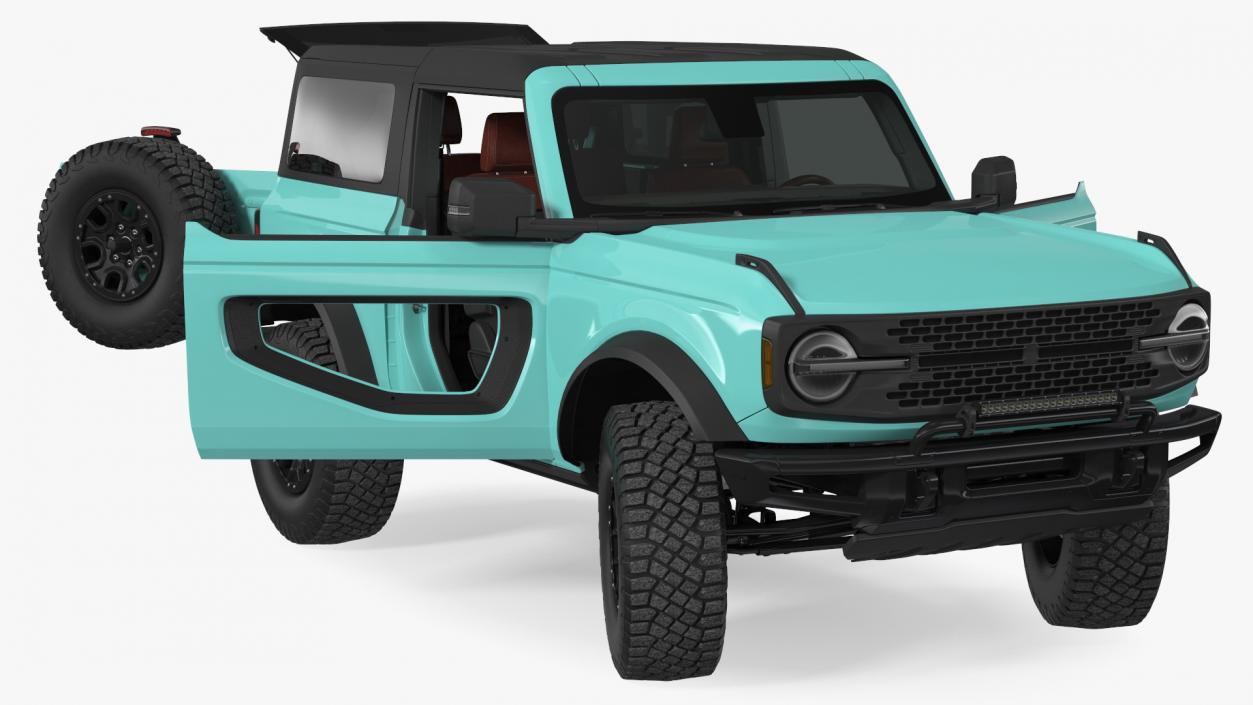 3D Two Door 4X4 SUV Rigged model