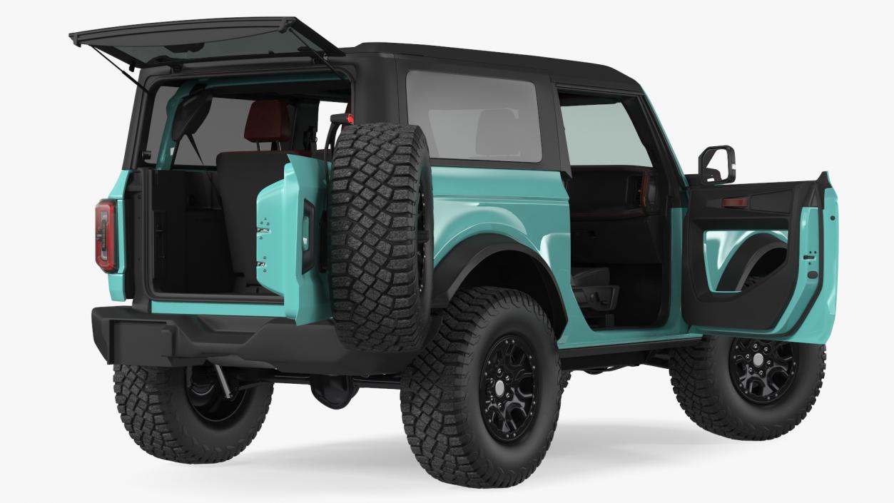 3D Two Door 4X4 SUV Rigged model