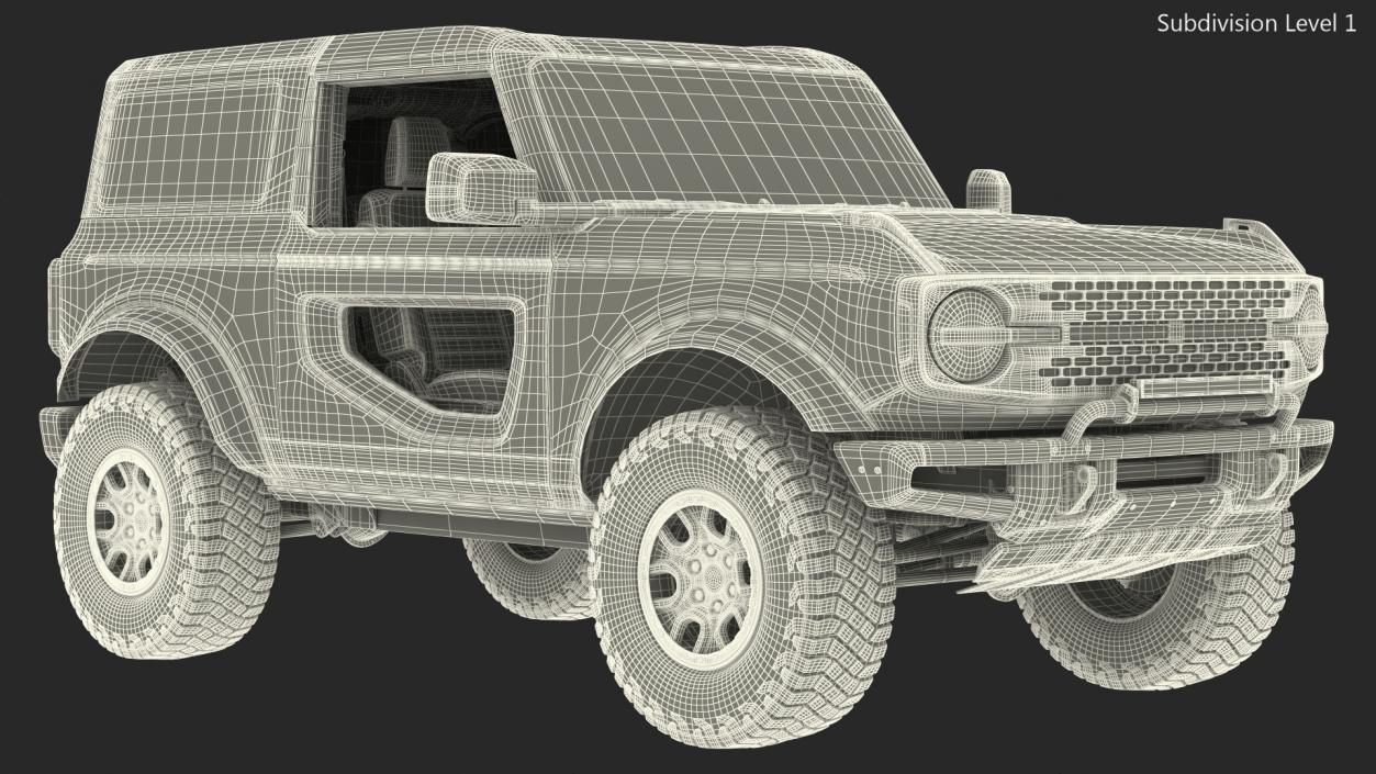 3D Two Door 4X4 SUV Rigged model