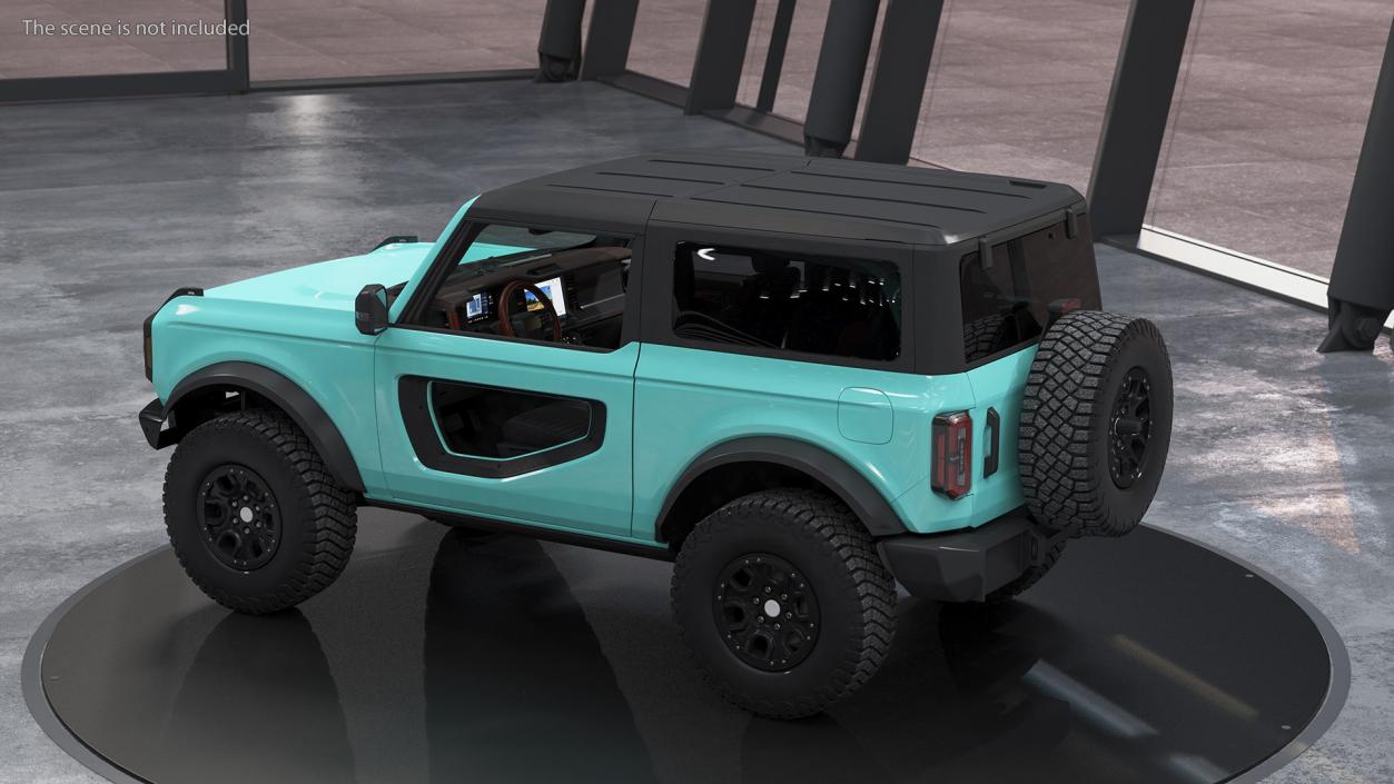 3D Two Door 4X4 SUV Rigged model