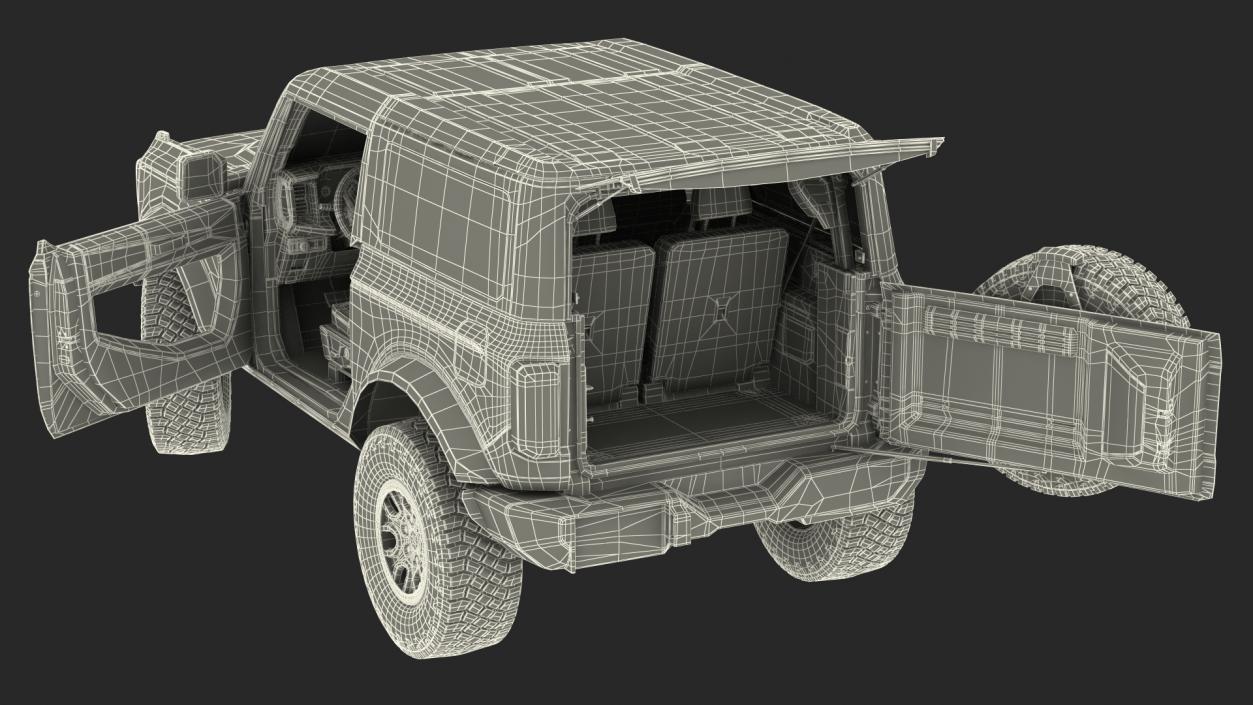 3D Two Door 4X4 SUV Rigged model