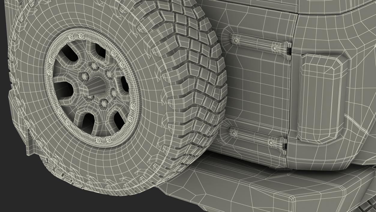 3D Two Door 4X4 SUV Rigged model