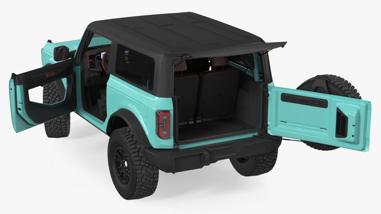 3D Two Door 4X4 SUV Rigged model