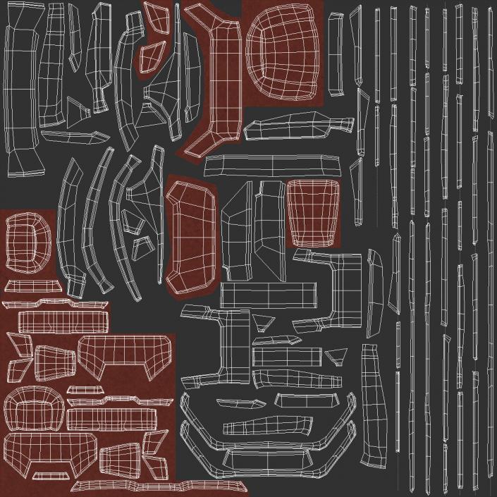 3D Two Door 4X4 SUV Rigged model