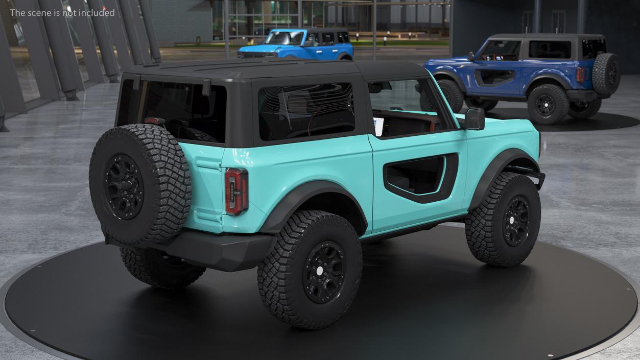 3D Two Door 4X4 SUV Rigged model