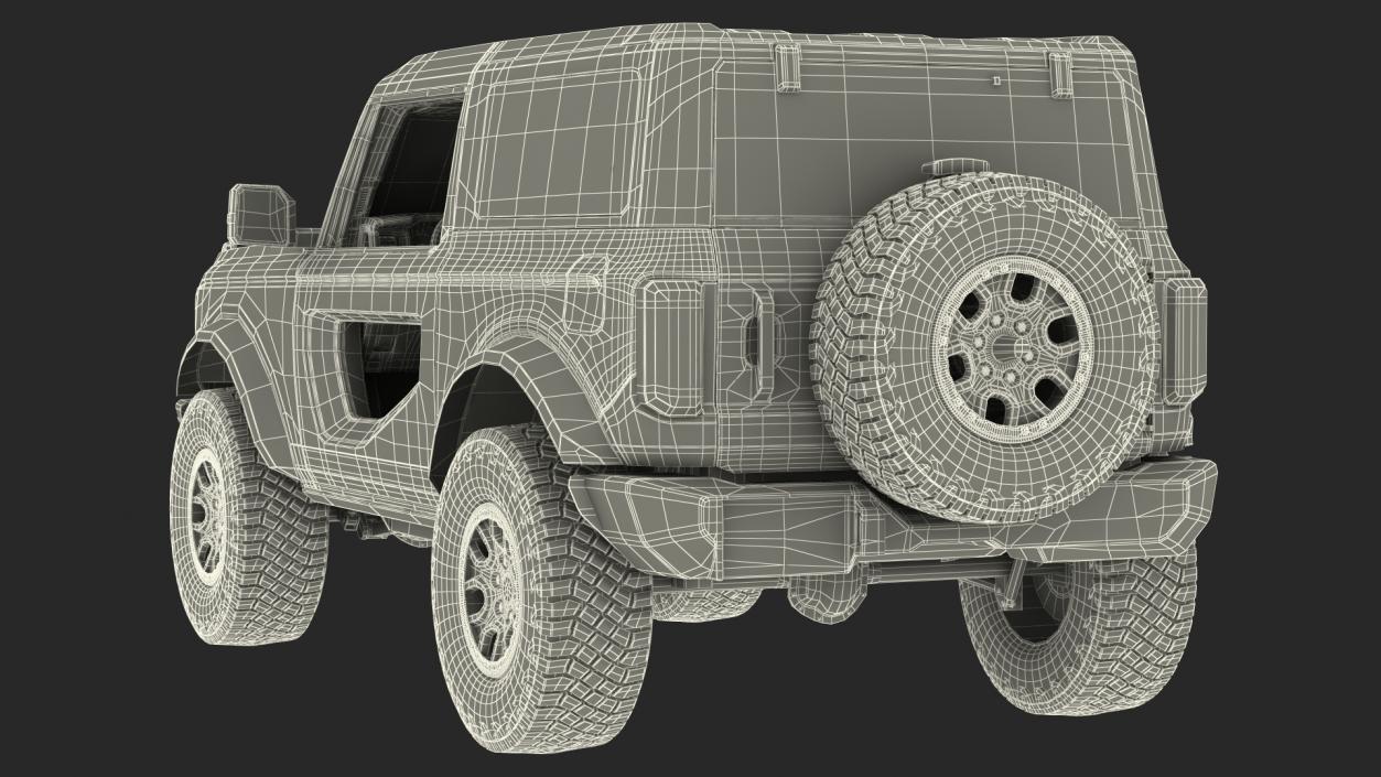 3D Two Door 4X4 SUV Rigged model