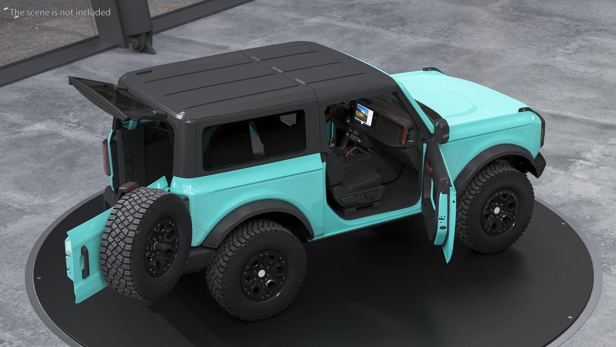 3D Two Door 4X4 SUV Rigged model