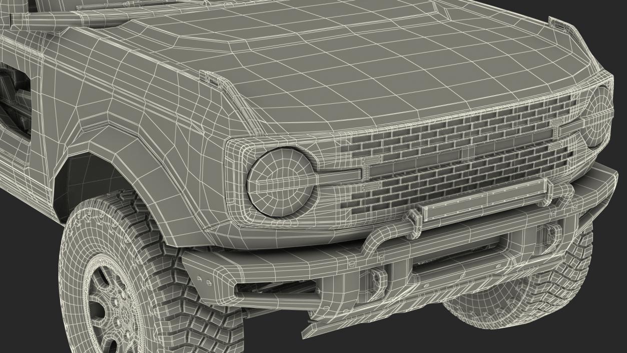 3D Two Door 4X4 SUV Rigged model