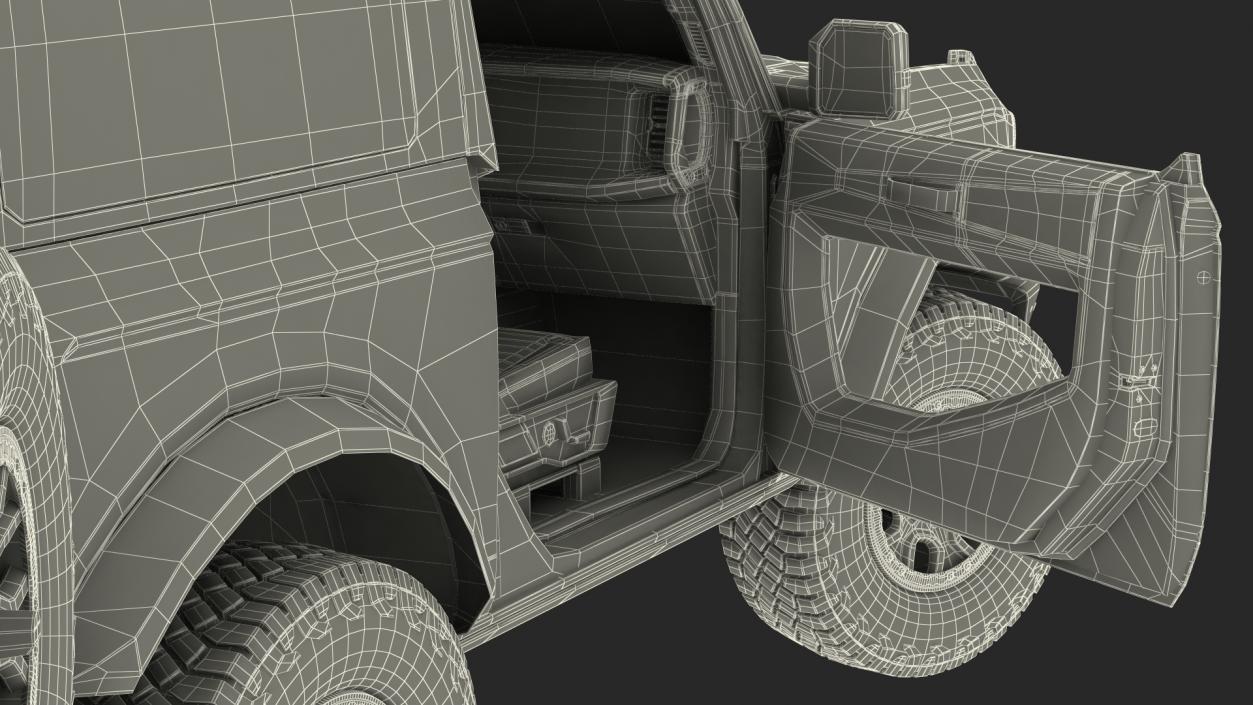 3D Two Door 4X4 SUV Rigged model