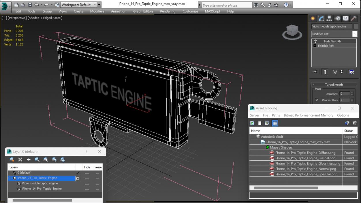 iPhone 14 Pro Taptic Engine 3D