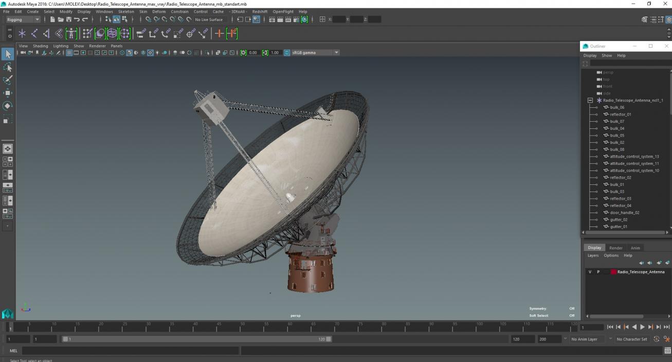 3D Radio Telescope Antenna model