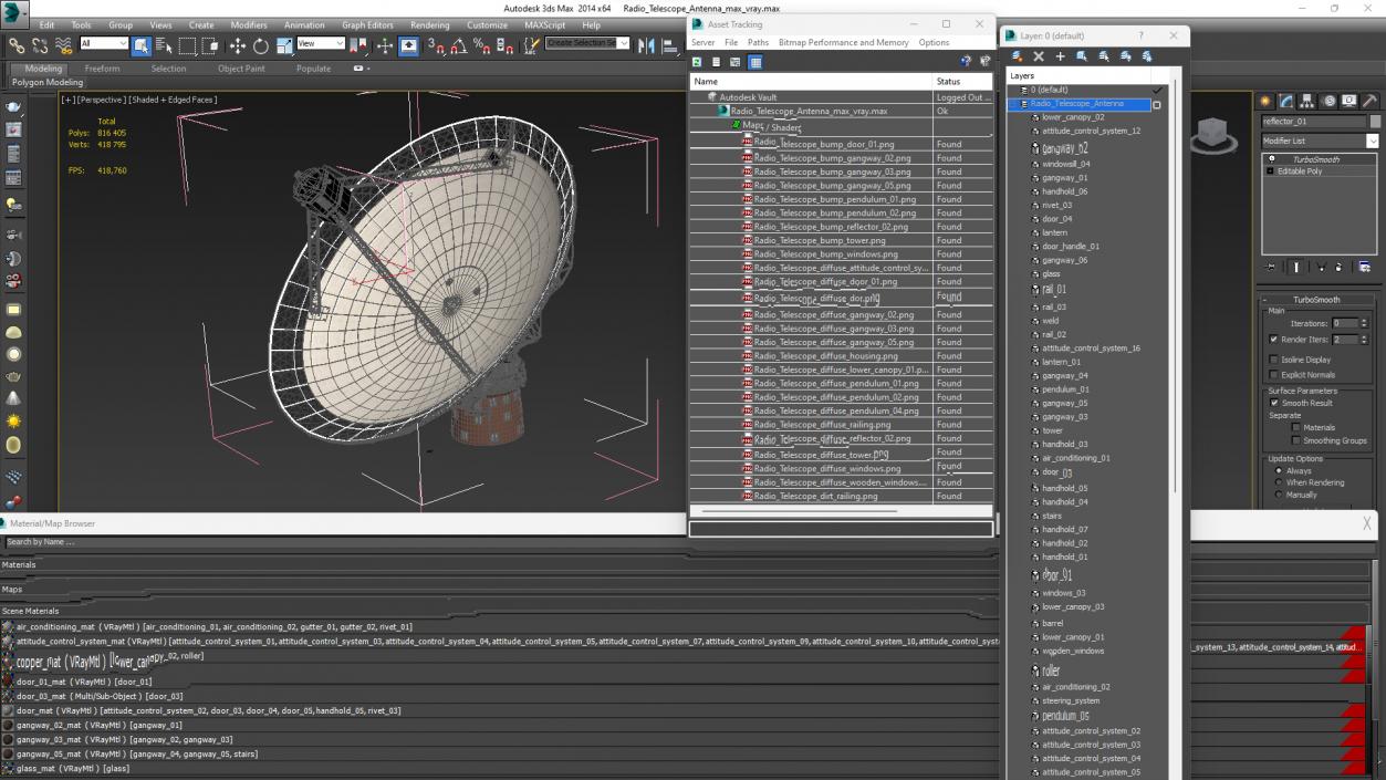 3D Radio Telescope Antenna model