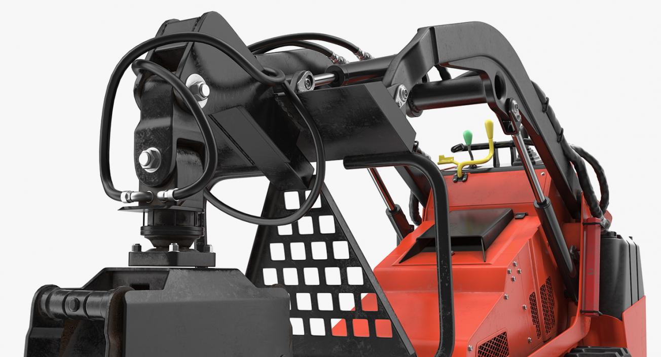 3D model Mini Skid Steer with Grapple Rigged