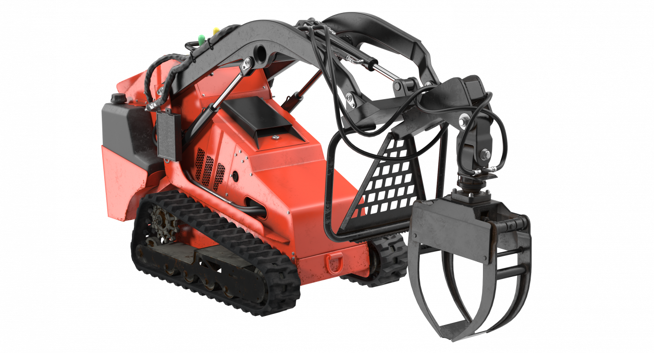 3D model Mini Skid Steer with Grapple Rigged