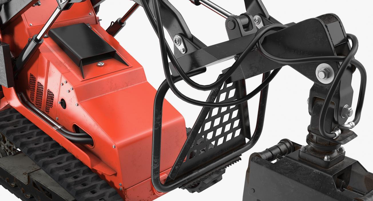 3D model Mini Skid Steer with Grapple Rigged