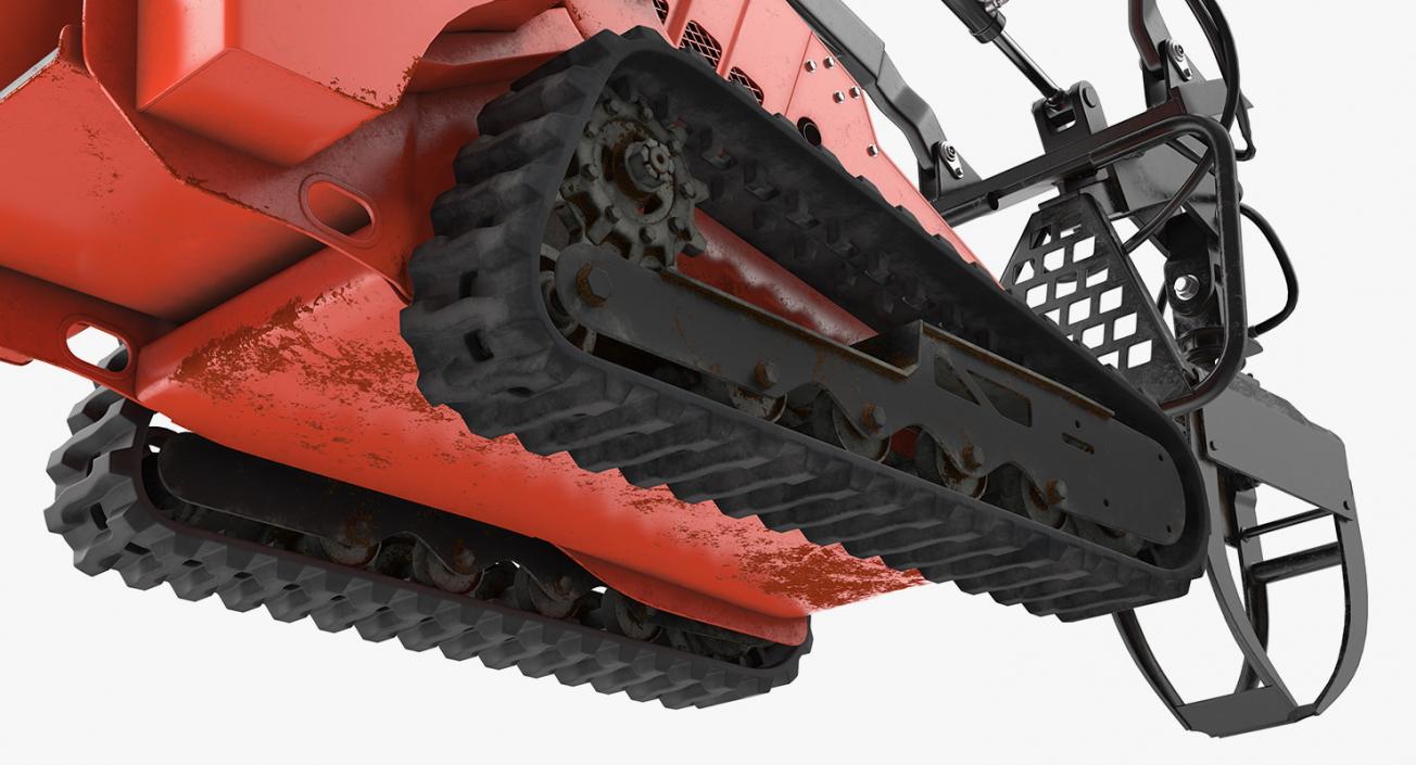 3D model Mini Skid Steer with Grapple Rigged