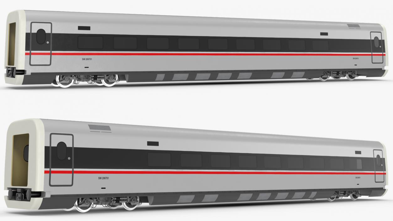 CR400 Fuxing Train Wagon 3D model