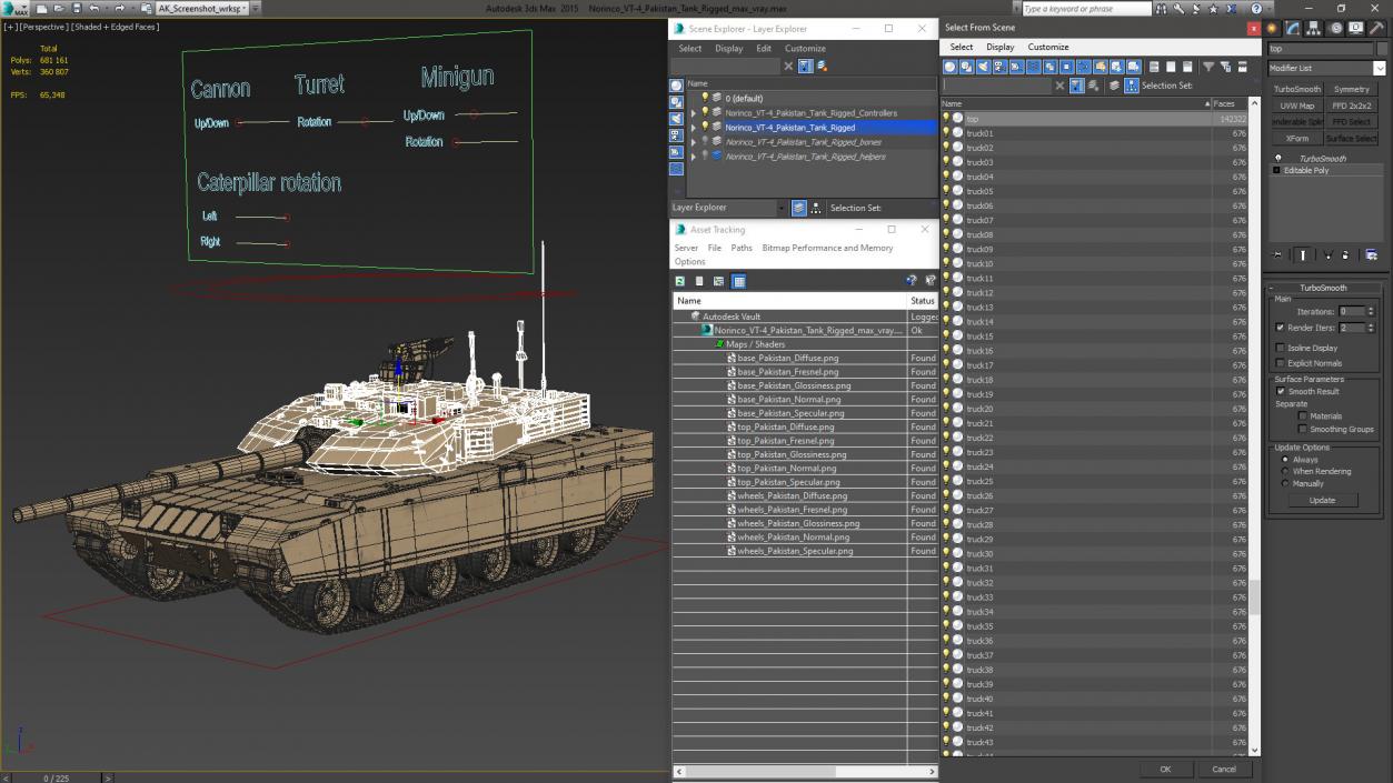 3D Norinco VT-4 Pakistan Tank Rigged model