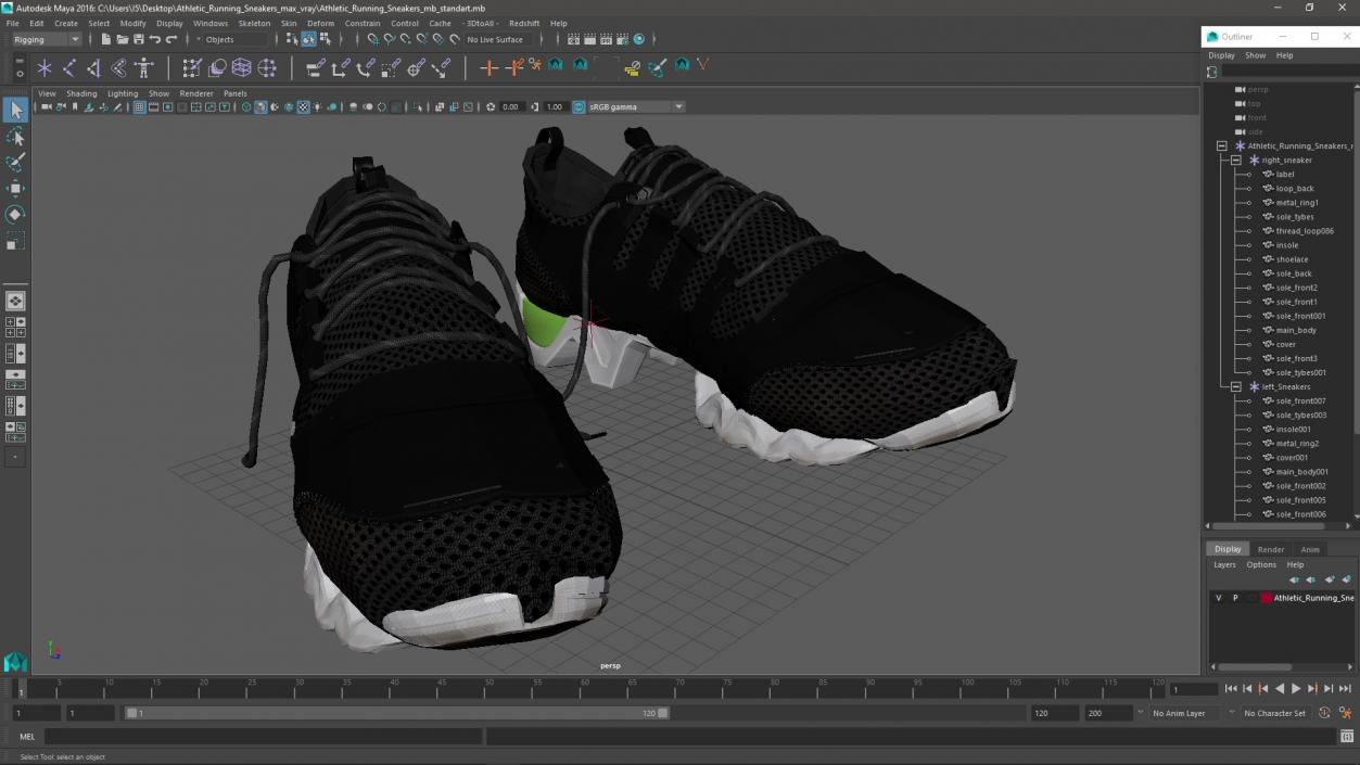 3D model Athletic Running Sneakers