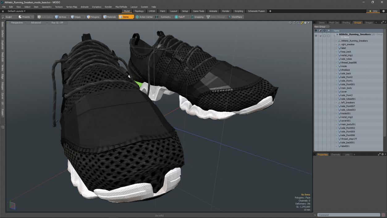 3D model Athletic Running Sneakers