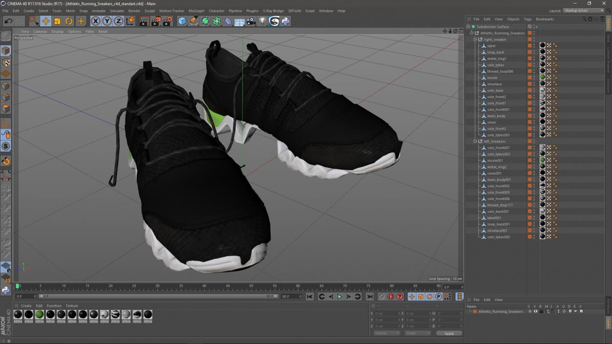 3D model Athletic Running Sneakers