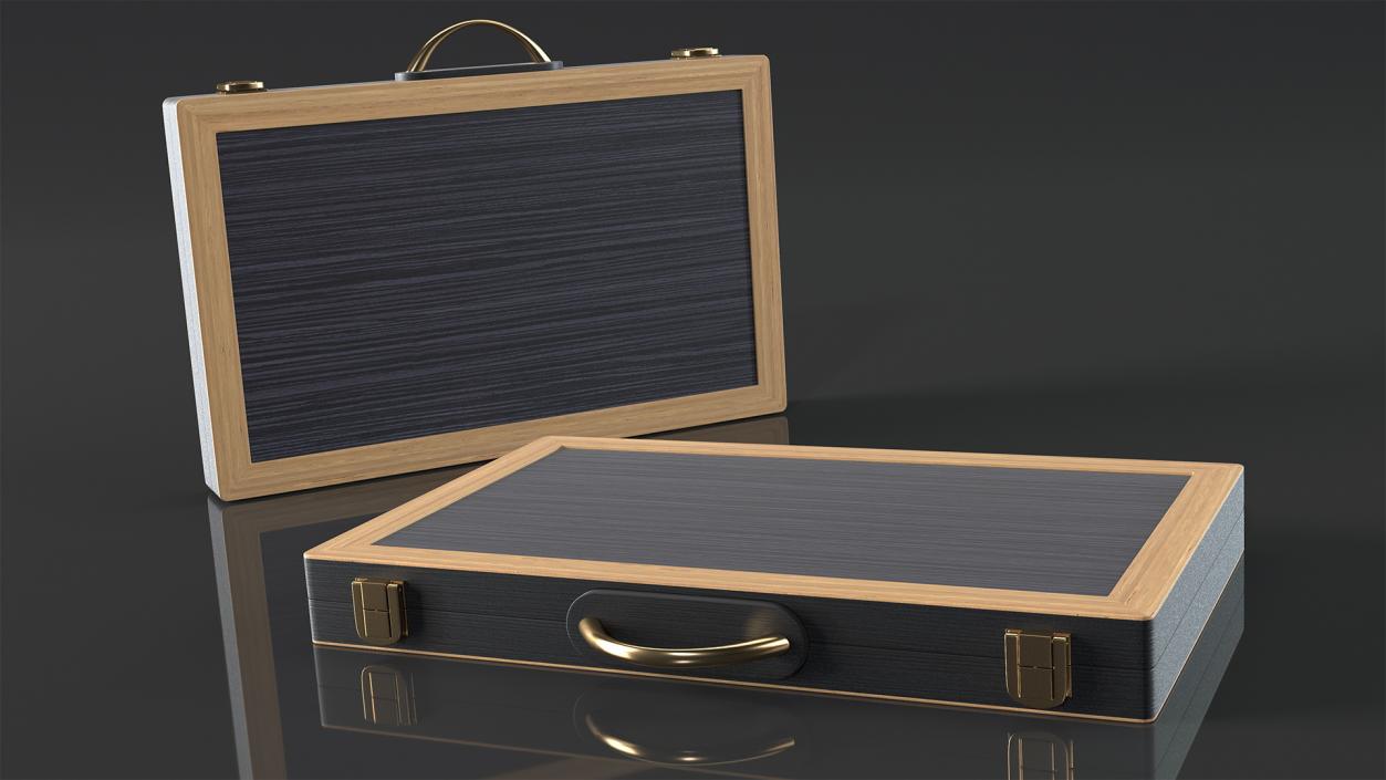 3D Folded Backgammon Board Game Case model