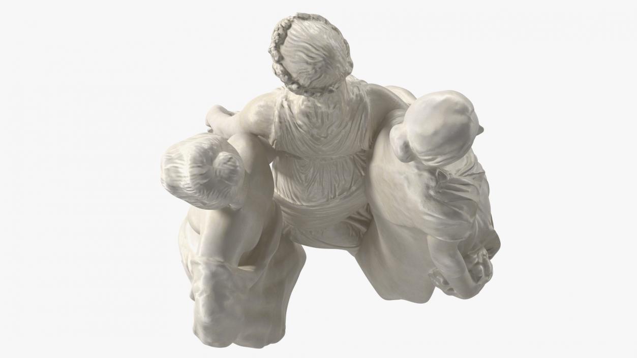 Three Nymphs Statue 3D model