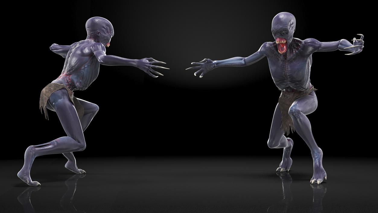 3D Scary Creature Rigged