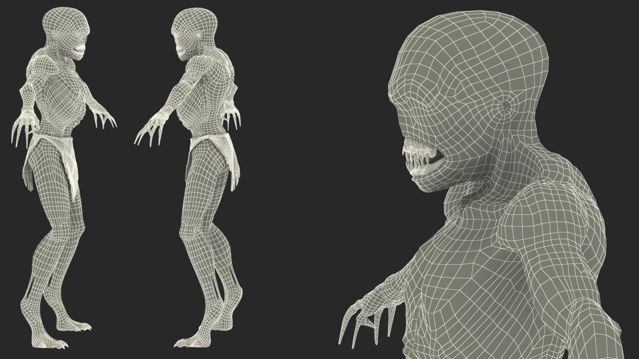 3D Scary Creature Rigged