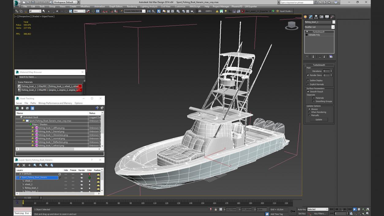 3D Sport Fishing Boat Generic