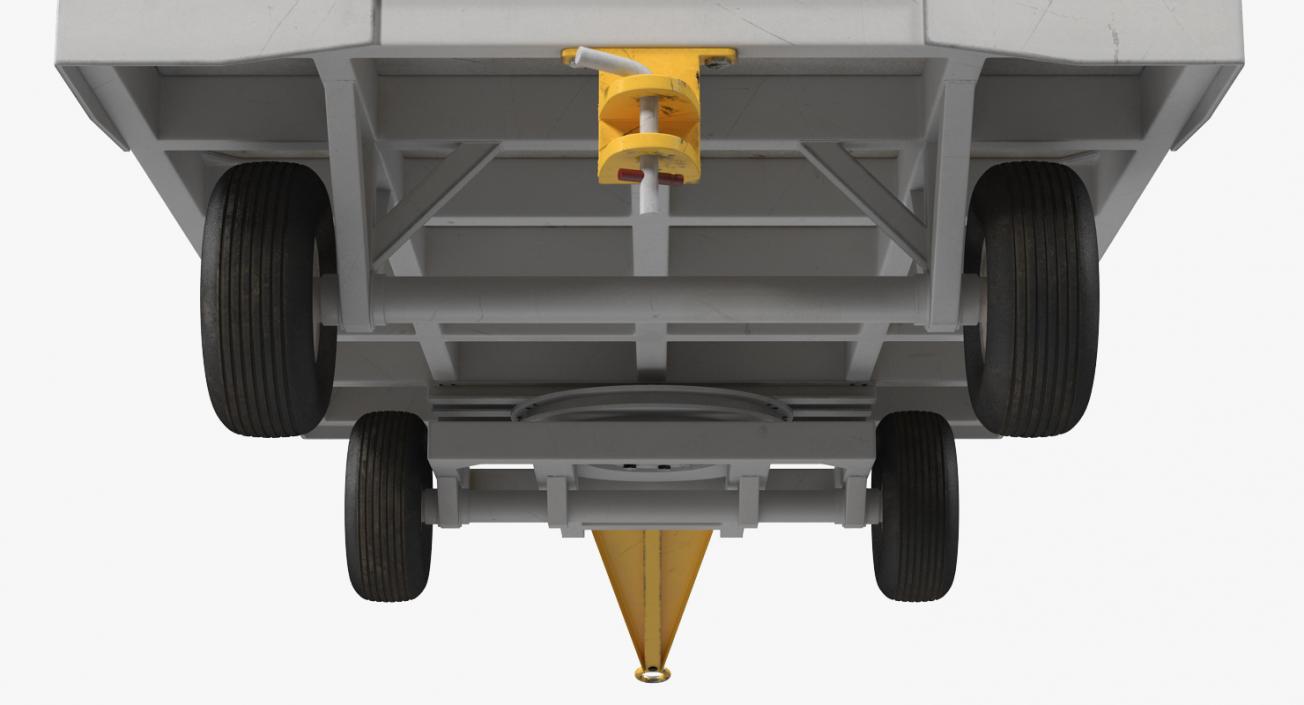 3D model Airport Closed Baggage Trailer