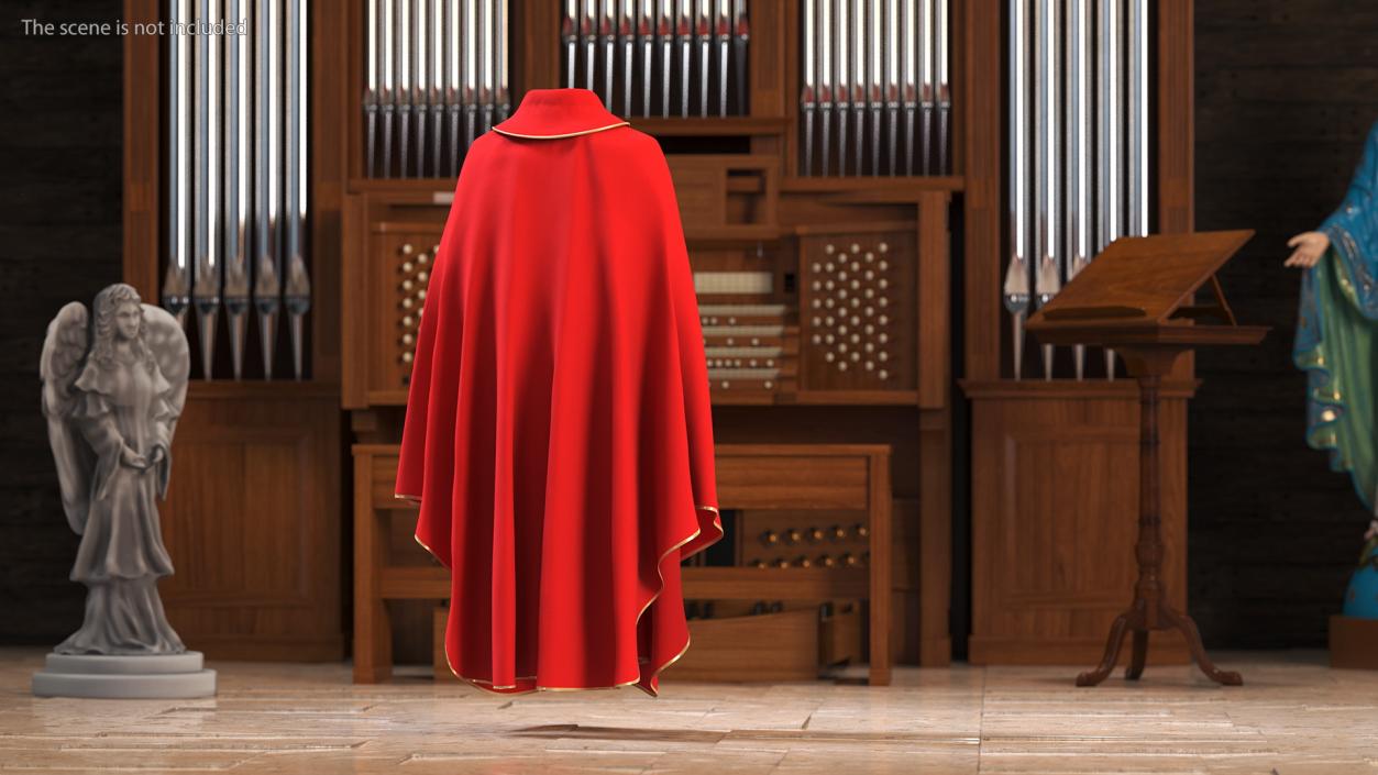 3D Liturgical Vestment Red Robe model